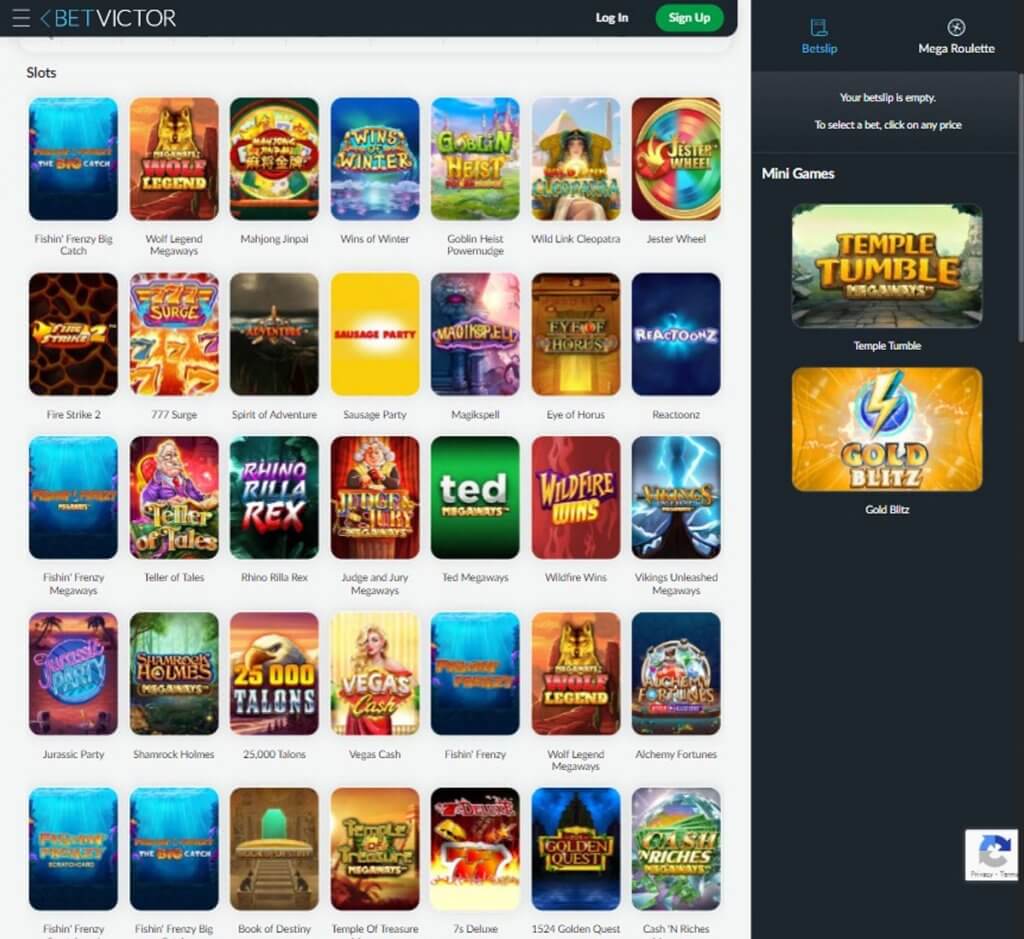 BetVictor Casino Ontario Desktop Preview 1