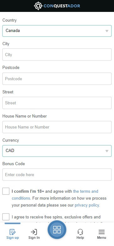 Interac Casinos Registration Process Image 1