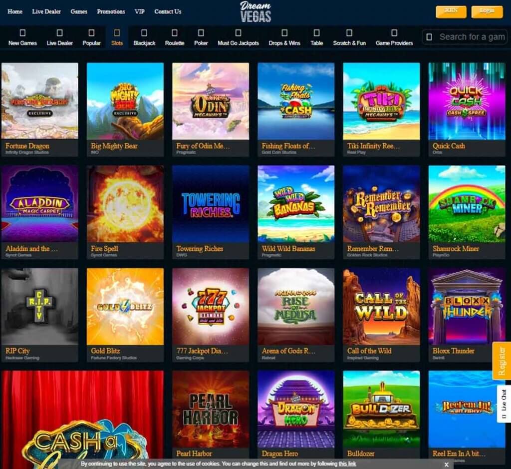 Dream Vegas Casino Ontario Desktop Preview 2