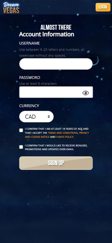 Ontario Online Casinos Registration Process Image 1