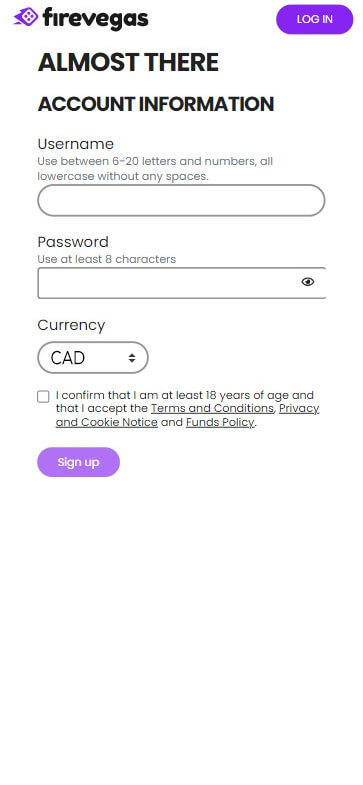 Interac Casinos Registration Process Image 1