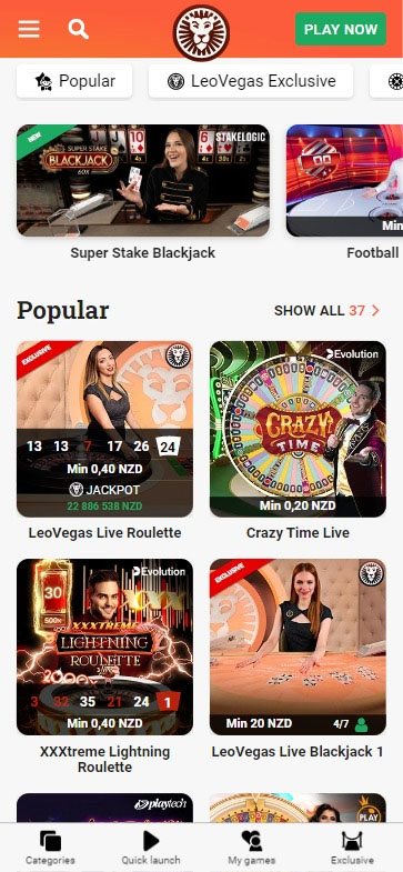 Paypal Casinos Mobile Preview 2