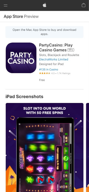 PartyCasino Ontario App Preview 2