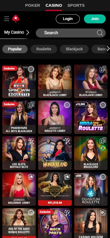 Live Dealer Sites Mobile Preview 2