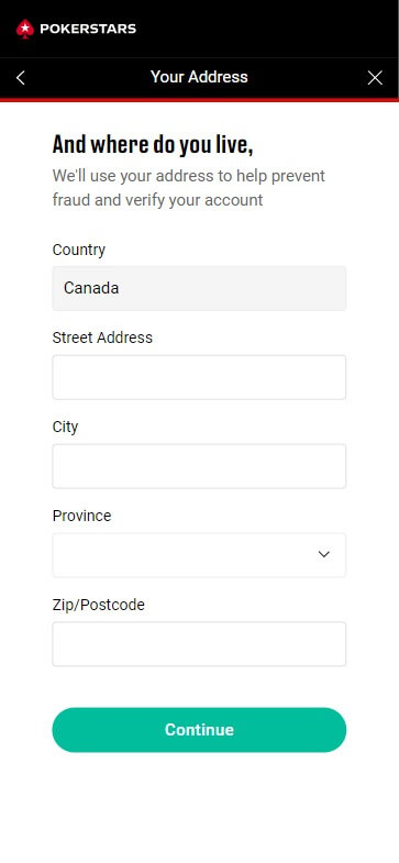 PokerStars Casino Ontario Registration Process Image 7