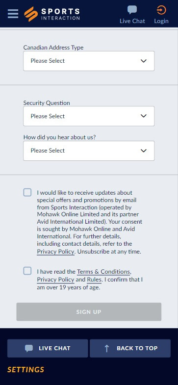 Live Dealer Sites Registration Process Image 1