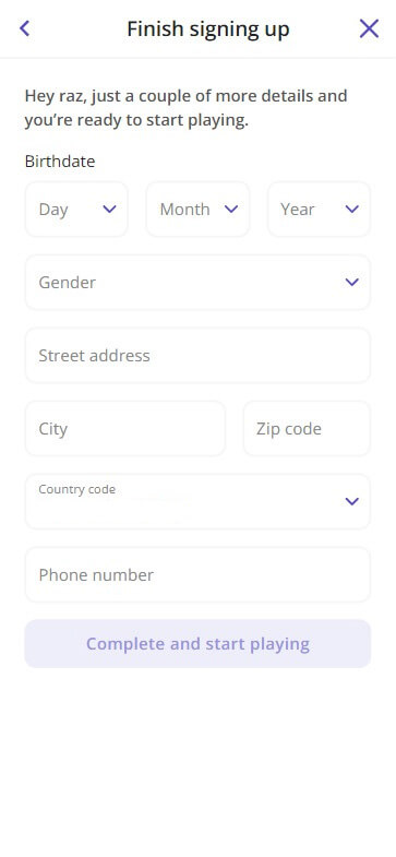 Minimum Deposit Registration Process Image 2