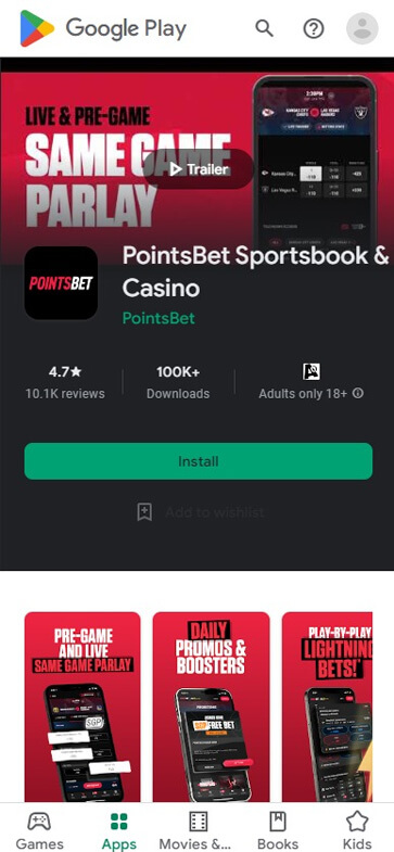PointsBet Casino Ontario App Preview 2