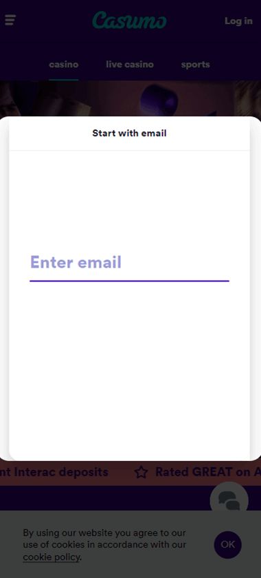 Interac Casinos Registration Process Image 2