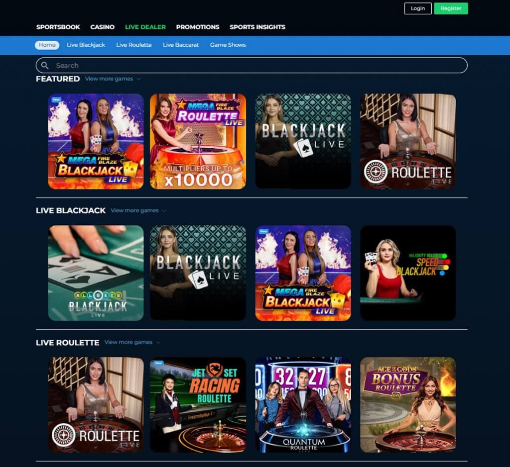 NorthStar Bets Casino Ontario Desktop Preview 2