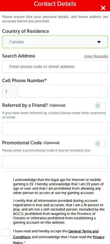 Interac Casinos Registration Process Image 1