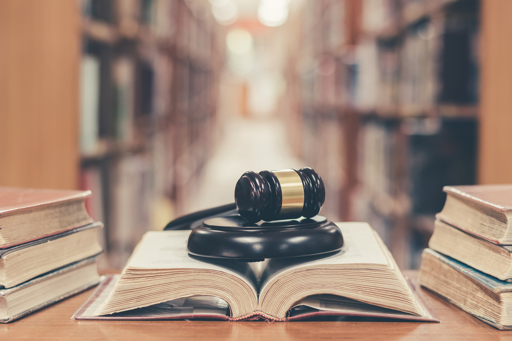 gavel on a book