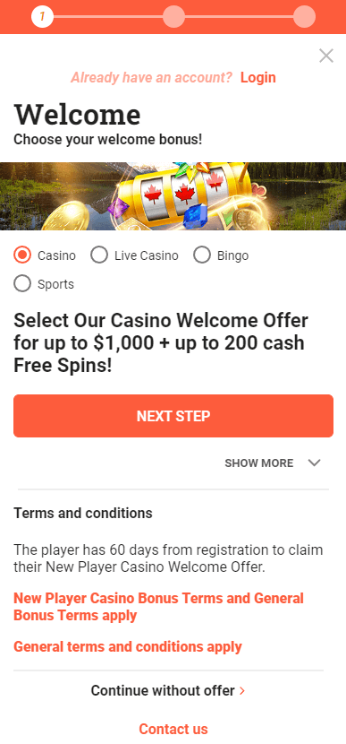 Quickspin Casinos Registration Process Image 1