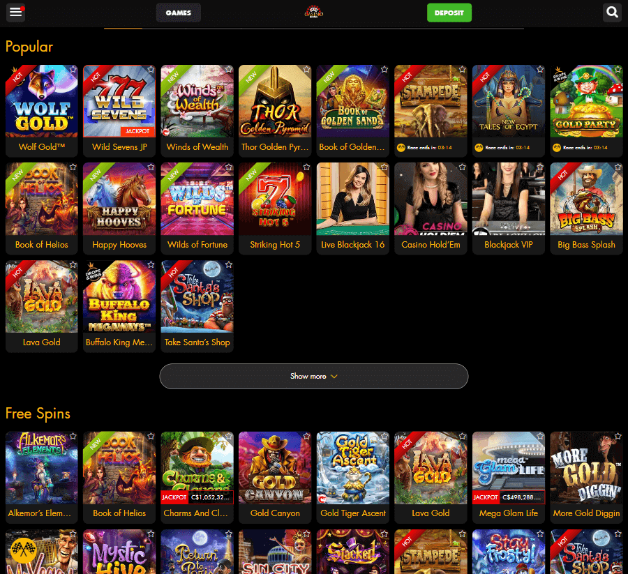 Casino Moons Desktop Preview 1