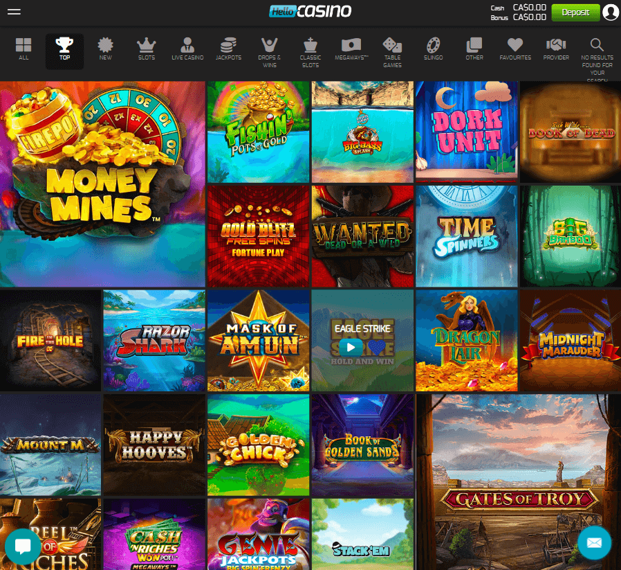 Hello Casino Desktop Preview 1