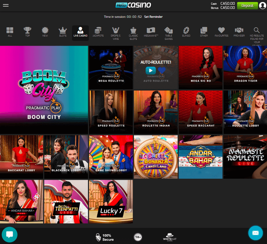 Hello Casino Desktop Preview 2