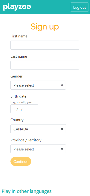 Interac Casinos Registration Process Image 1