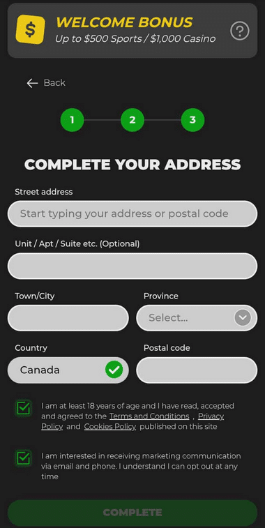 Power Play Casino Registration Process Image 3
