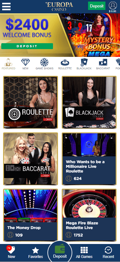 Live Dealer Casinos Mobile Preview 2