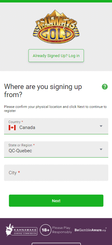 Interac Casinos Registration Process Image 1