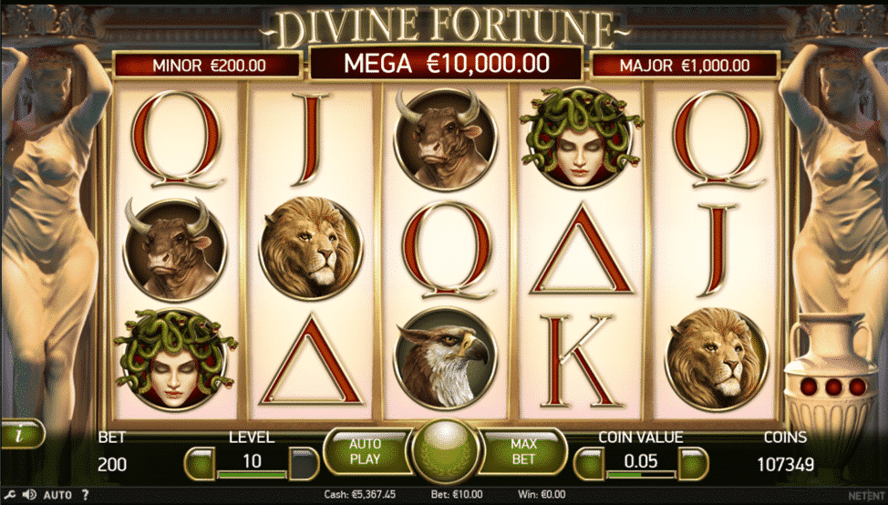 Europe bet slot netent divine fortune no deposit