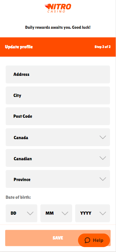 Quickspin Casinos Registration Process Image 2