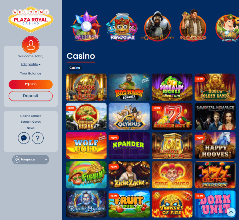 Plaza Royal Casino Desktop Preview 2