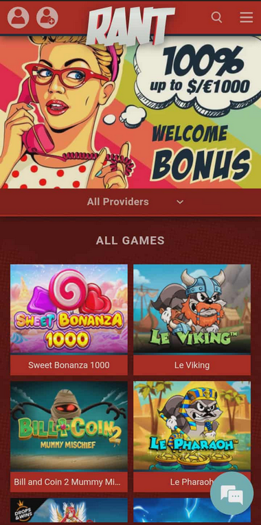 Rant Casino Mobile Preview 2