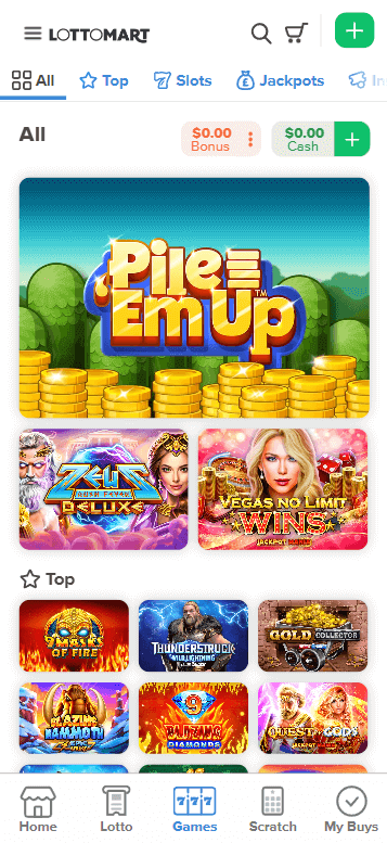 Lottomart Casino Mobile Preview 2