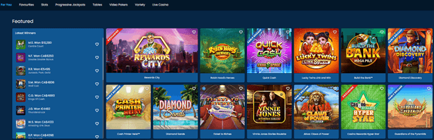 Cosmo Casino Desktop Preview 2