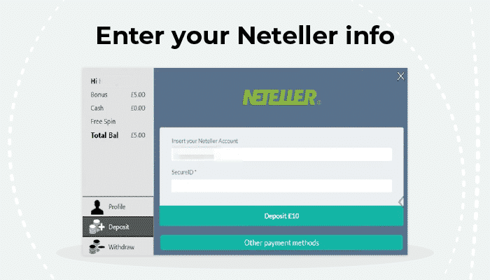 Enter Neteller Info