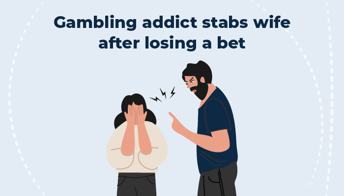 Gambling addict betting