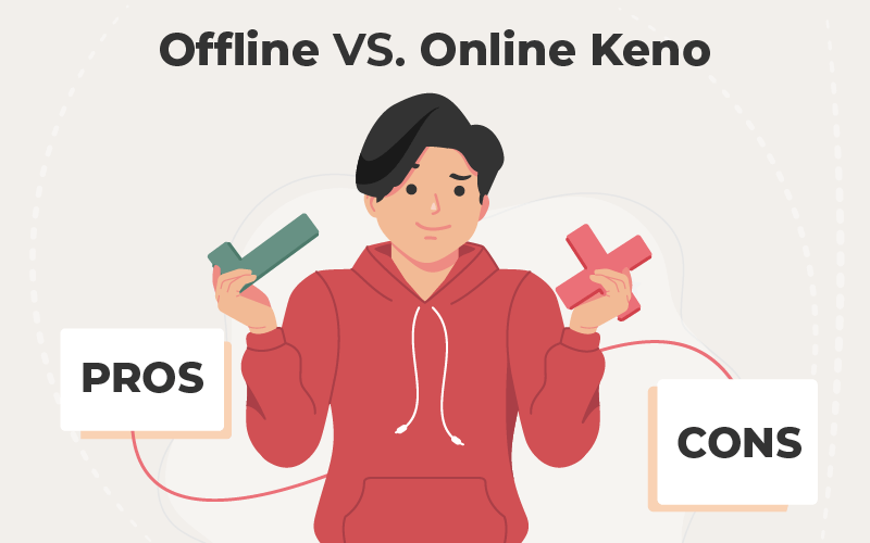 Offline versus Online Keno