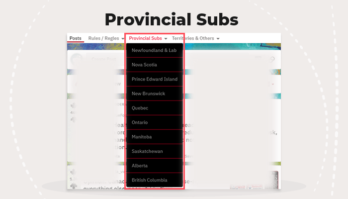 Active provinces