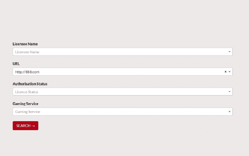 Search gambling website on MGA licence
