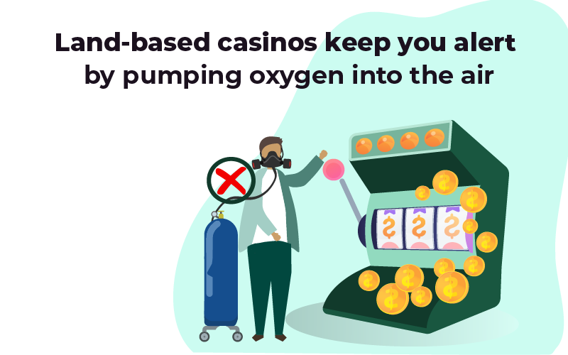 Land-based casinos keep you alert by pumping oxygen