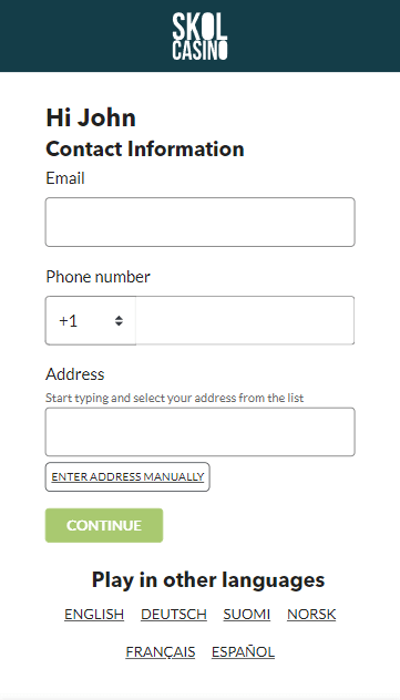 Skol Casino Registration Process Image 2