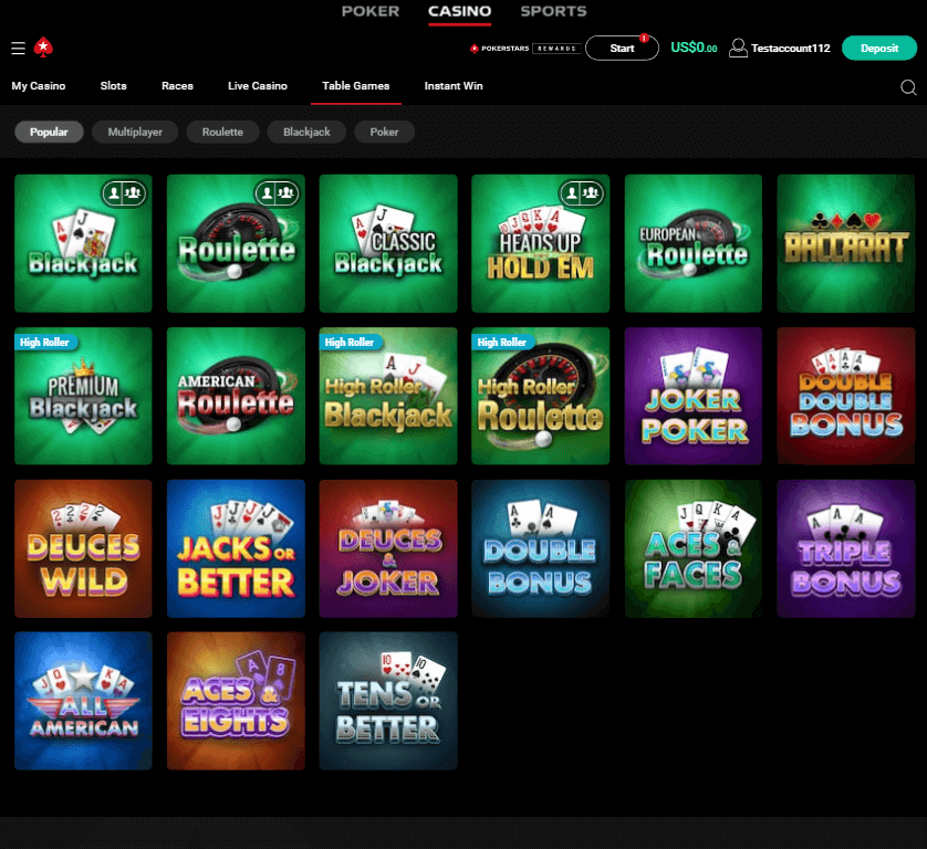 PokerStars Casino Desktop Preview 1