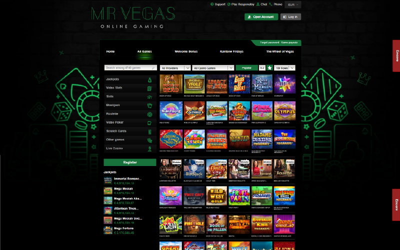 Mr Vegas Games Preview