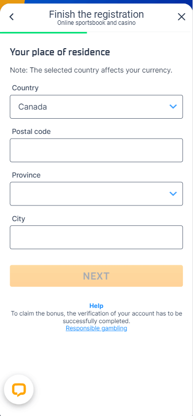 STS Casino Registration Process Image 4