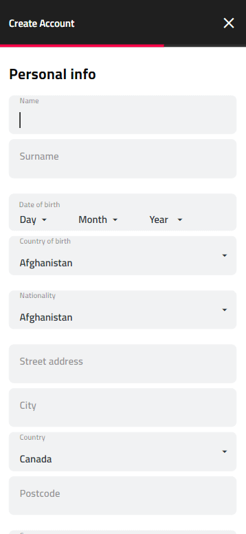 Rigged.com Registration Process Image 2