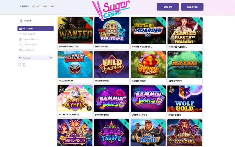 sugar casino games preview