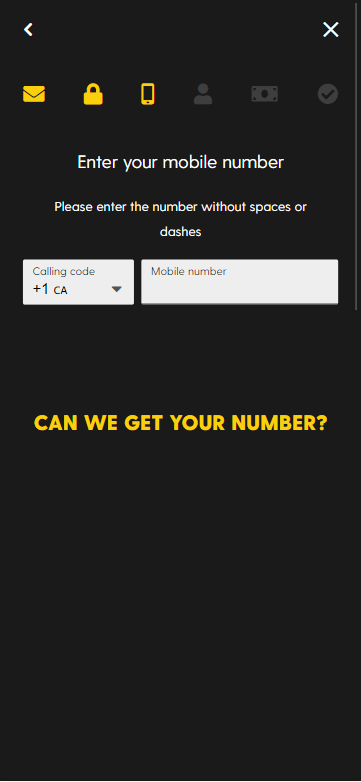 Interac Casinos Registration Process Image 3