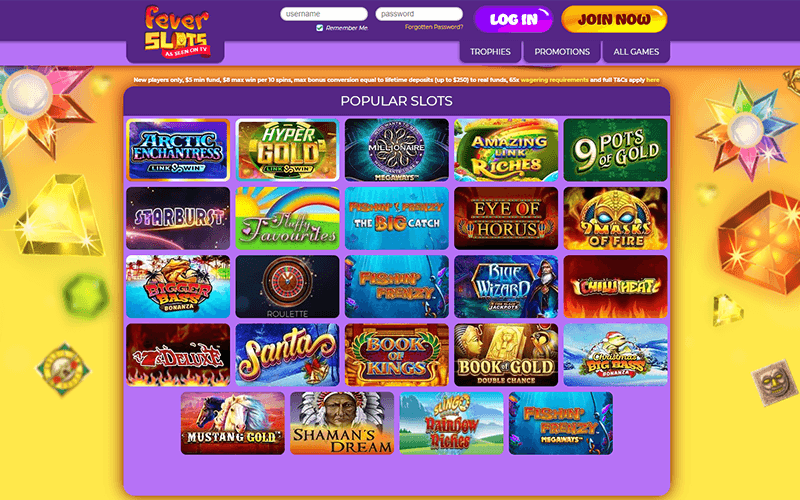 fever slots popular games preview