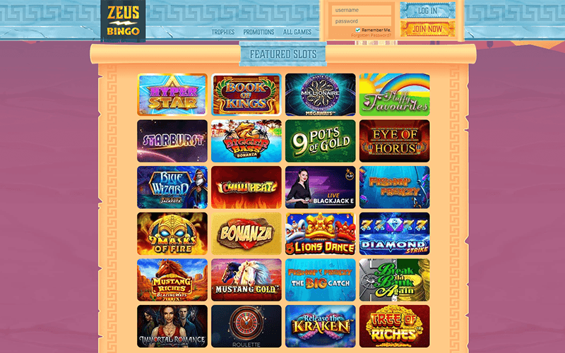 Zeus slots featured slots games preview