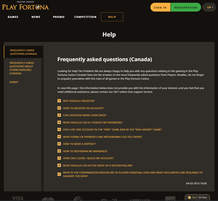 Play Fortuna Desktop Preview 1