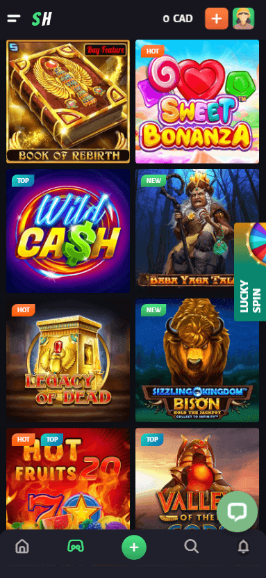 SlotHunter Casino Mobile Preview 2