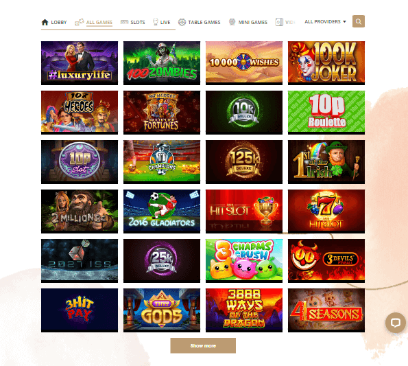 Boho Casino Desktop Preview 2
