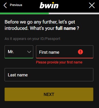 Novomatic Casinos Registration Process Image 2