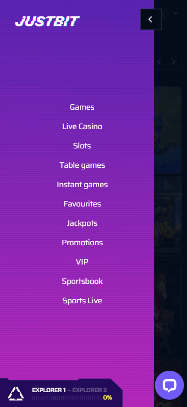 JustBit Casino Mobile Preview 2